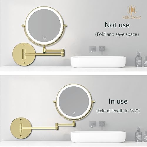 Power Rechargeable Wall-Mounted Makeup Mirror