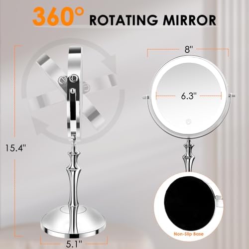 Ultimate LED Makeup Mirror 10X Rotate 360