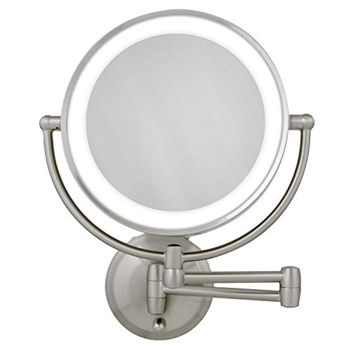 Zadro 11 LED Wall-Mounted Shaving Mirror w Dual Magnifications