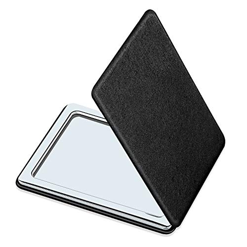 Compact Mens Travel Vanity Mirror Black