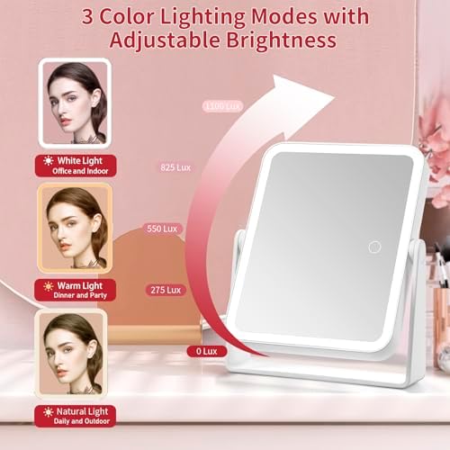 Stylish Rechargeable Makeup Mirror with Lights