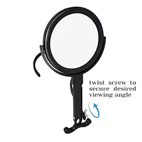 Rucci Round 5x1x Magnifying Mirror Black