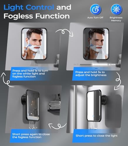 Gospire Heated Shower Mirror Smooth Grooming Experience