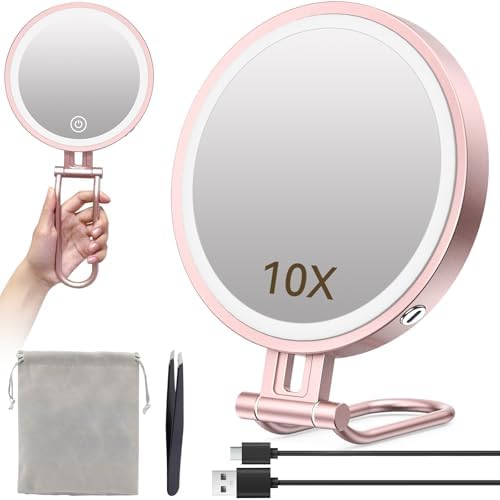 10X Magnifying Travel Makeup Mirror