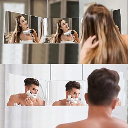 360 Trifold Mirror with LED Lighting and 5X Magnification