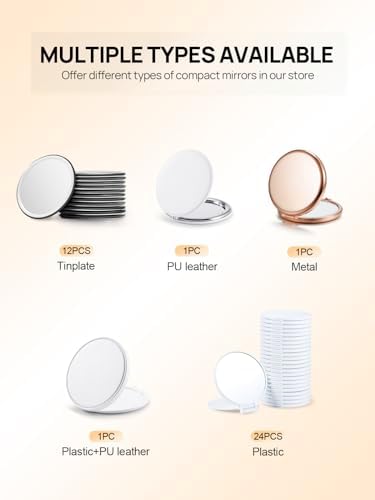 Getinbulk Compact Rose Gold Makeup Mirror for Purse
