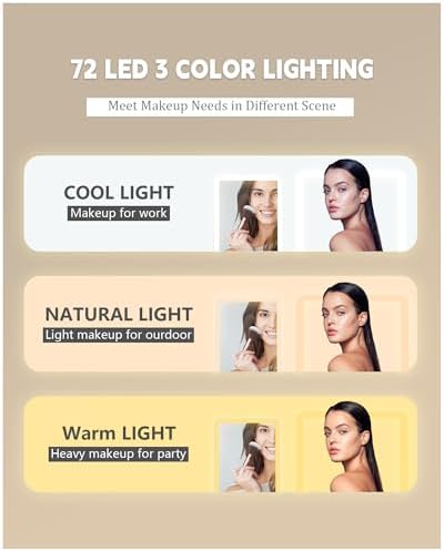 DecMetu Travel Mirror with Lights