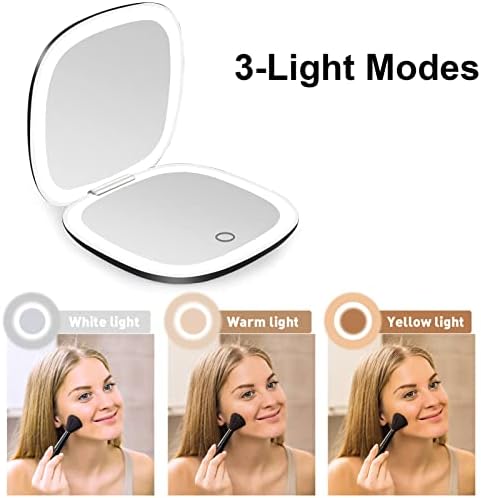 Deweisn Compact Mirror - Travel Makeup Mirror with Double Sided Magnifying