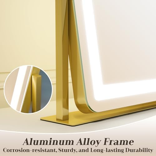 ROLOVE Gold Vanity Mirror