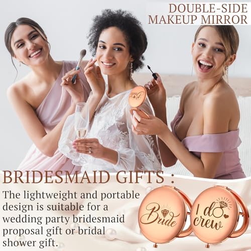 Elegant Compact Rose Gold Bridal Gift Set