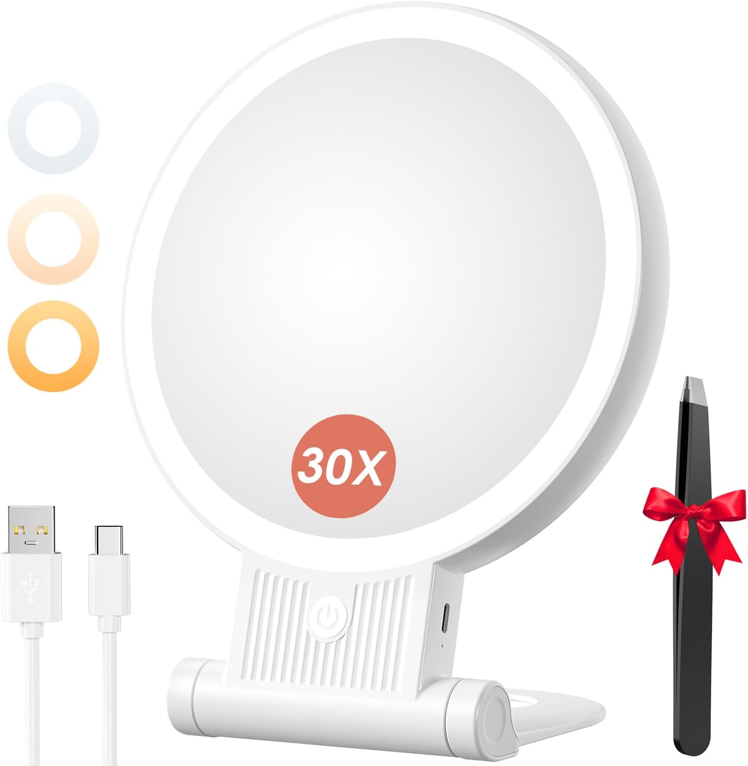 Versatile 1X 30X Magnifying Mirror for Travelers and Professionals
