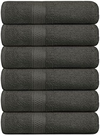 6-Piece Premium Terry Bath Towels Soft Quick Dry