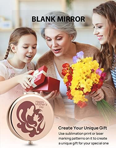 Getinbulk Compact Rose Gold Makeup Mirror for Purse