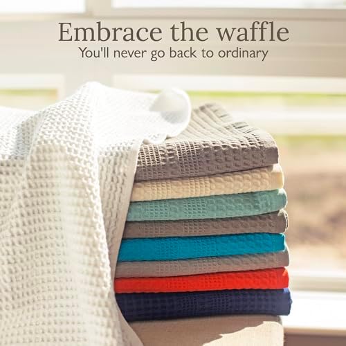 GILDEN TREE Waffle Towels - Oversized Seafoam