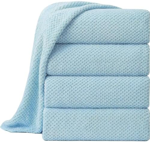 TRP Super Soft Plush Oversized Bath Sheet Towel Set of 4