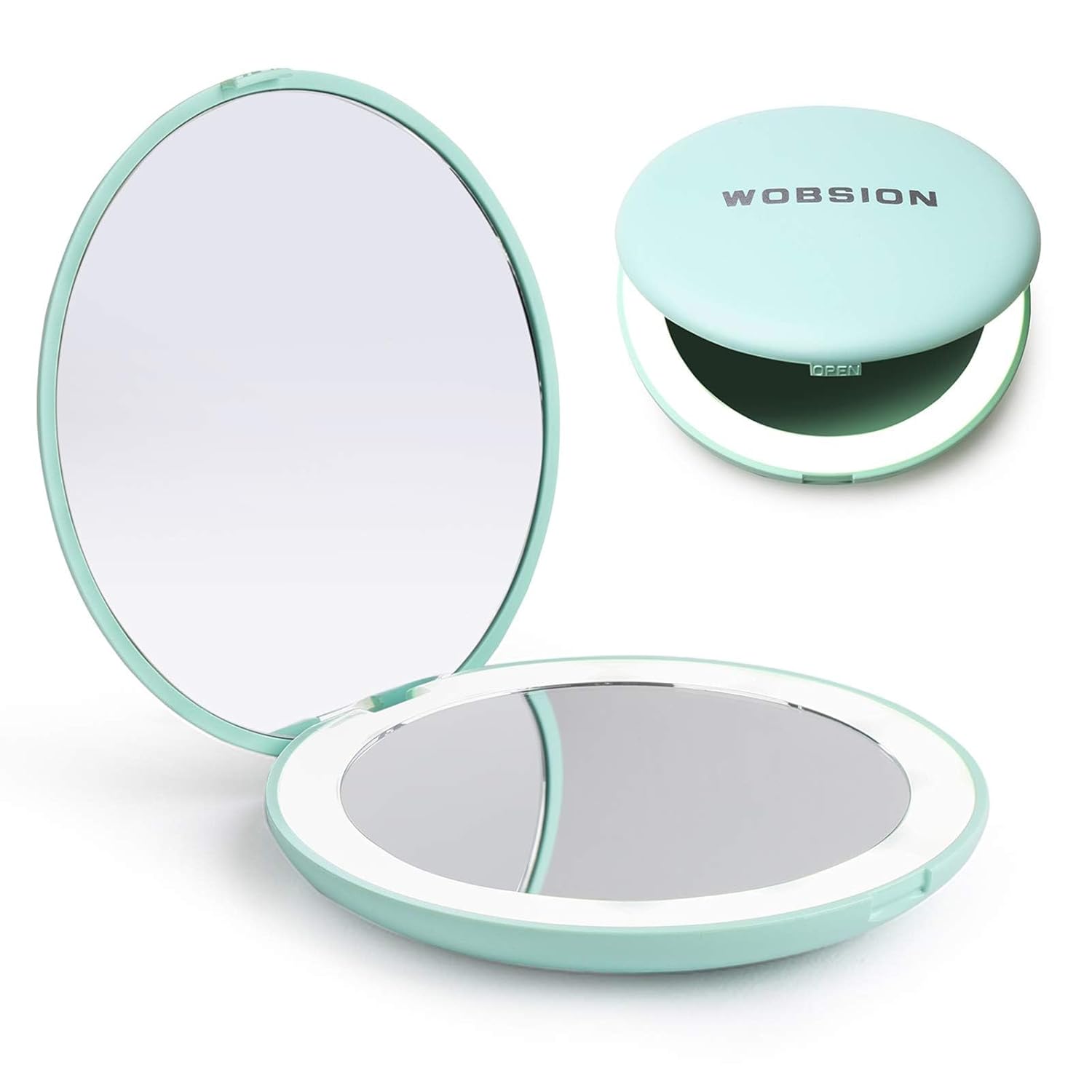 Wobsion LED Travel Makeup Mirror - 10x Magnification