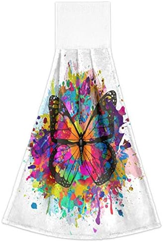 Rainbow Butterfly Kitchen Towels Durable Absorbent