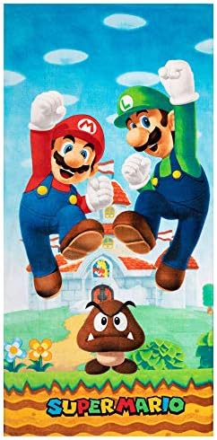 Franco Super Mario Official Nintendo Kids Super Soft Cotton BathPoolBeach Towel