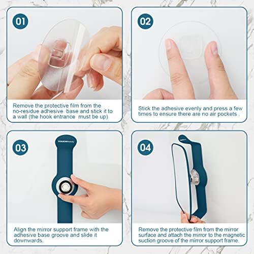 TOUCHBeauty 3X Magnification Shower Mirror with Razor Holder