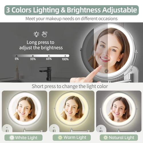 Perfect Salon-M quality makeup mirror for wall installation