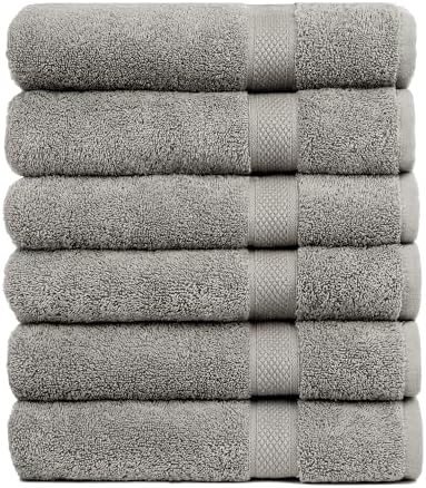 Luxury Cotton Bath Towels Set of 6