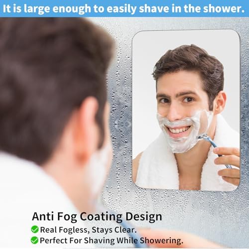 Luxury Fog-Free Shower Mirror for Shaving