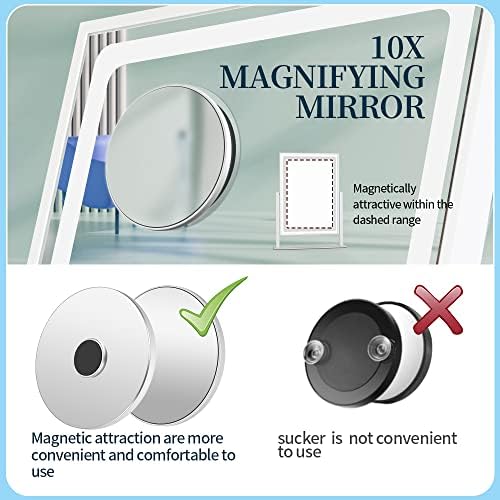 Lighted Makeup Mirror with 3 Colors White