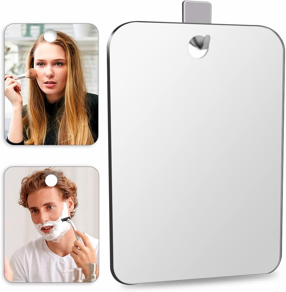 Shatterproof Shaving Mirror for Shower Use
