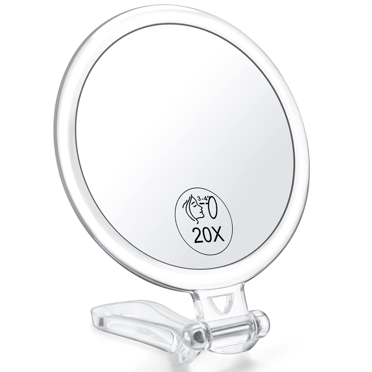 Double-Sided 20X Magnifying Mirror Portable Handheld