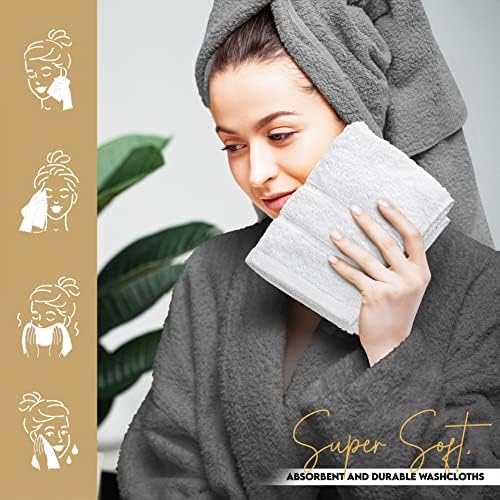 Utopia Towels - Viscose Luxury Wash Cloths Set 12 x 12 Inches