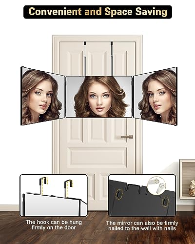 360 Self Hair Cutting Mirror - Clear Anti-Fog HD Glass