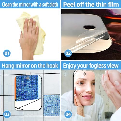 Plexiglass Anti-Fog Mirror for Shower Travel