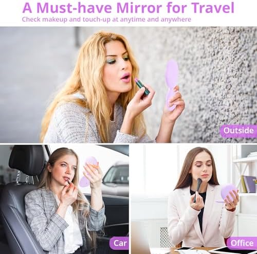 Fabuday Compact Magnifying Makeup Mirror with Lights