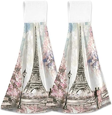 Paris Eiffel Tower Spring Kitchen Towels