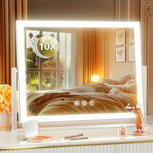 Upgraded LED Vanity Mirror with 360 Rotation and Smart Touch Control