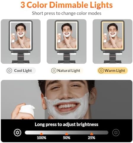 Heated Shaved Mirror for Shower - Anti-Fog