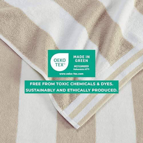 Great Bay Home 100 Cotton Velour 4-Pack Beach Towels Set