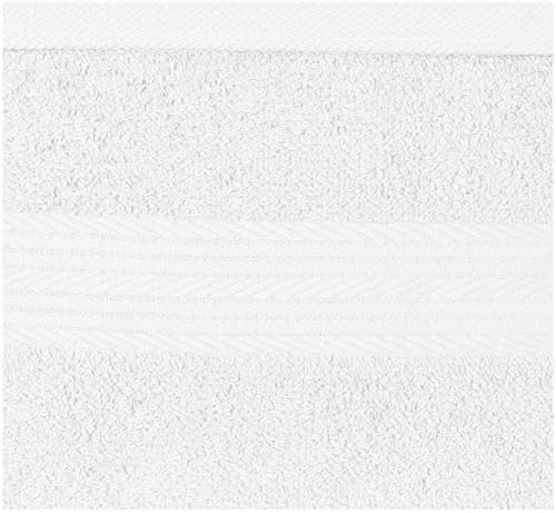 Amazon Basics Cotton Washcloths for Face 12-Pack White 12x12