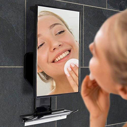 Fog-free Adjustable Shower Mirror with Squeegee Rust-Proof Crystal Clear