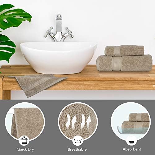 NOVA Luxury Linen Hotel Quality Turkish Towel Set 6 Pcs