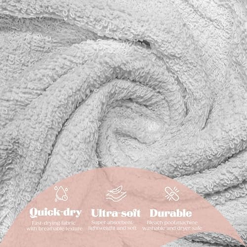 24 Pack White Bulk Bath Towels - Economy bath towels for Commercial Use