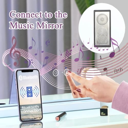 Vanity Mirror with Speaker Light for Makeup