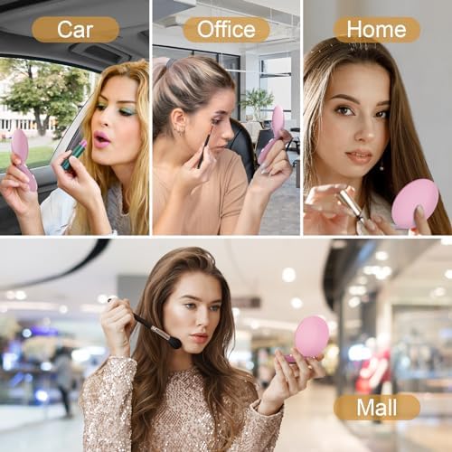 Zipper-Ready Compact Mirror with 1X3X Magnification