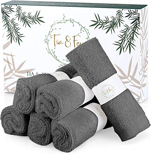 Tia Fey Soft Wash Cloths Set of 6 for Sensitive Skin