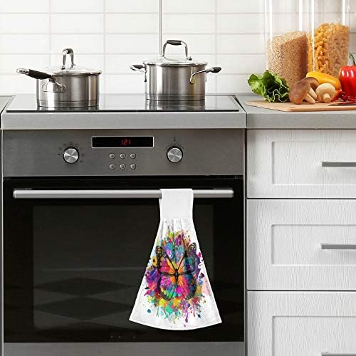 Rainbow Butterfly Kitchen Towels Durable Absorbent