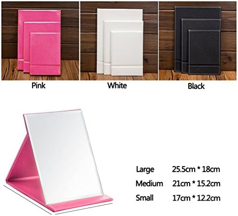 JOLY Protable PU Leather Makeup Mirror with Adjustable Stand S Black