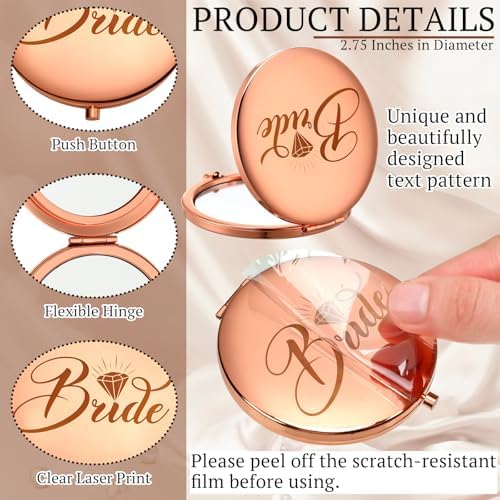 Elegant Compact Rose Gold Bridal Gift Set