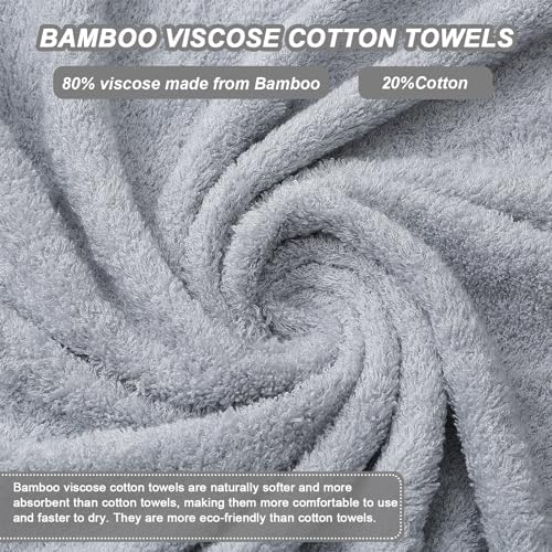 Aibaser Ultra Absorbent Bath Towels 27x54 inch for Bathroom Travel Gym