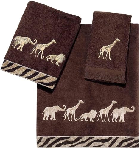 Fingertip Towel - Soft Cotton with Animal Embroidery