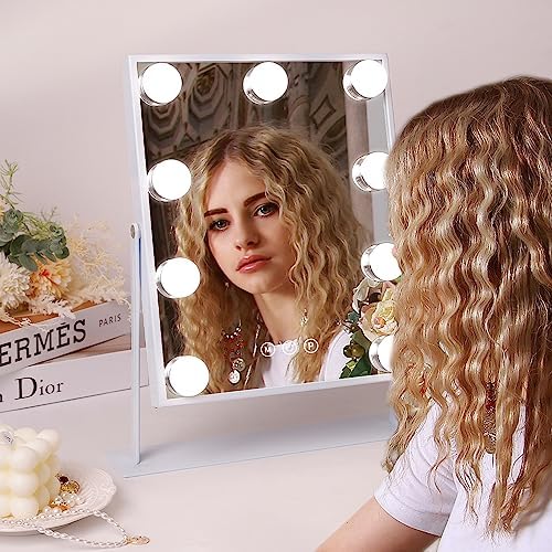 COOLJEEN 9 LED Vanity Mirror with 10X Magnification